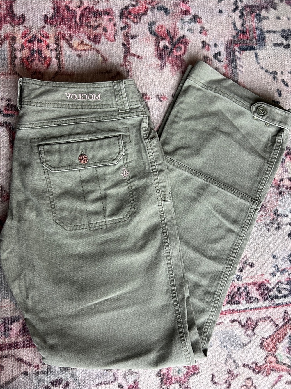 Volcom Olive Green Boot Cut Pants